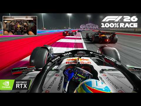 F1 26 Ultra Realistic MOD - Arvid Lindblad's Racing Bulls VCARB03 | 2026 Qatar GP 100% Race Gameplay