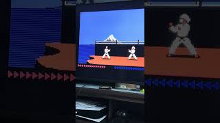 With my leg busted up how about some old school C64! #videogames #karate #farming