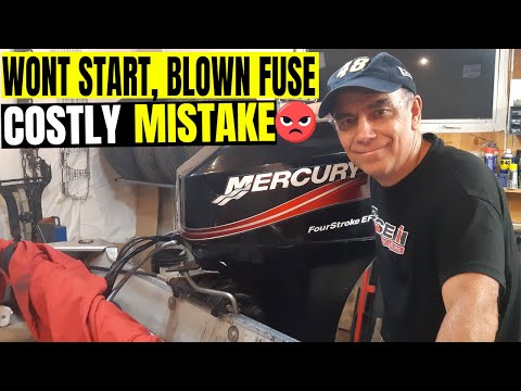 Boat Outboard Reverse Battery Hookup Fix // Mercury 40 HP 4 Stroke Fix
