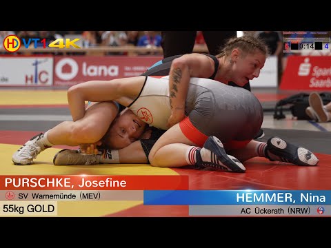 🤼 | Wrestling | German Championships 2022 Woman's (Freestyle) - 55kg Gold | PURSCHKE vs. HEMMER