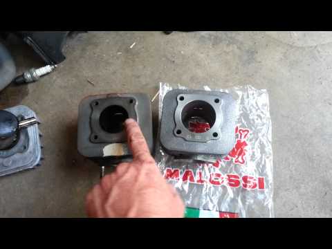 Vespa et2 70cc malossi cylinder kit difference from 50cc to 70cc big bore kit.