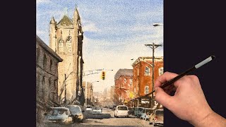Master Watercolor Light Effects on Buildings