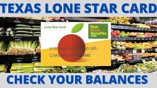 EBT Texas Lone Star Card - Check Your Balances