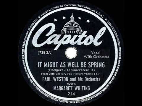 1945 OSCAR-WINNING SONG: It Might As Well Be Spring - Margaret Whiting & Paul Weston