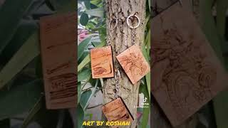 wood base keytag hands make #tutorial #crafts #pyrography #keytail