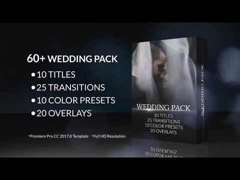 60+ Wedding Pack: Titles, Transitions, Color Presets Premiere Pro Templates