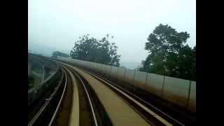 Surreal hazy train journey.