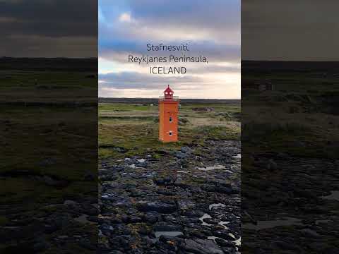 Stafnesviti. Reykjanes Peninsula, Iceland. #travel #hindsightaerial #iceland #reykjanes #lighthouse
