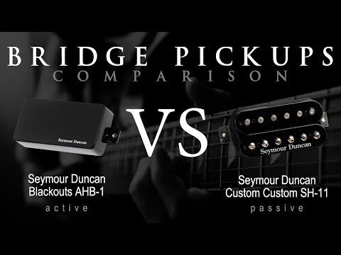 SEYMOUR DUNCAN SH11 TB11 vs BLACKOUTS - Active Passive Bridge Pickup Metal Tone Comparison / Review