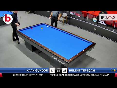 KAAN GÜNGÖR & BÜLENT TEPEÇAM Bilardo Maçı - 2022 ERKEKLER 1.ETAP-1.TUR