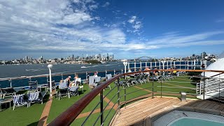 Pacific Adventure - Deck 15 “Oasis” while anchored in Sydney Harbour on Australia Day 26/01/2024