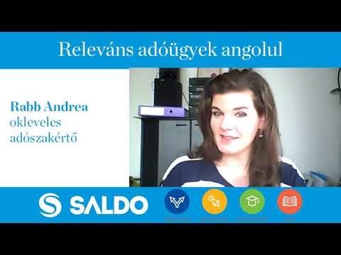 Releváns adóügyek angolul a Saldo-nál - Rabb Andrea okleveles adószakértő