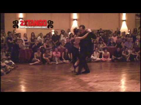  Oscar Martinez Pey  and  Gabriela Amalfitani  are  dancing  to  the  milonga  "  Morena  "