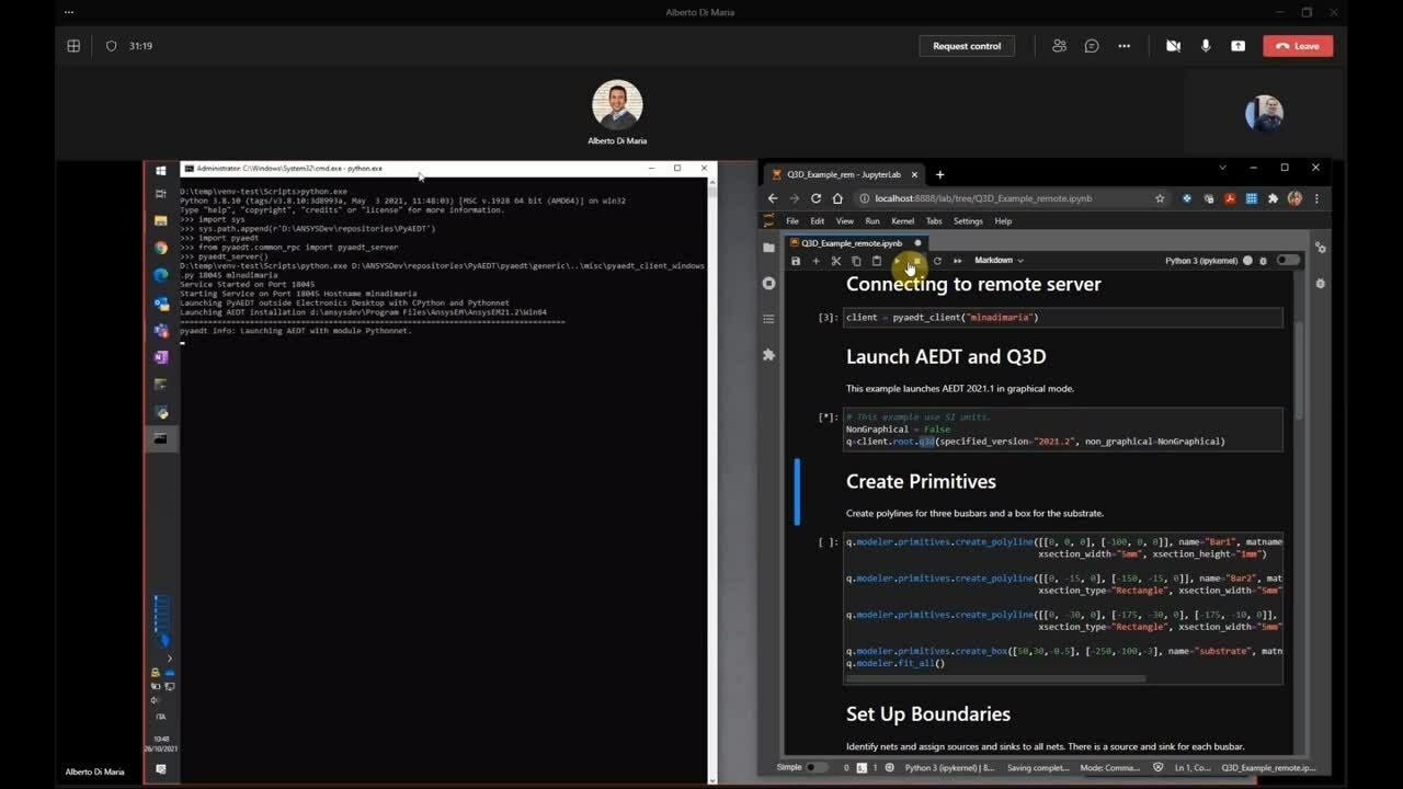 PyAEDT multiphysics automation
