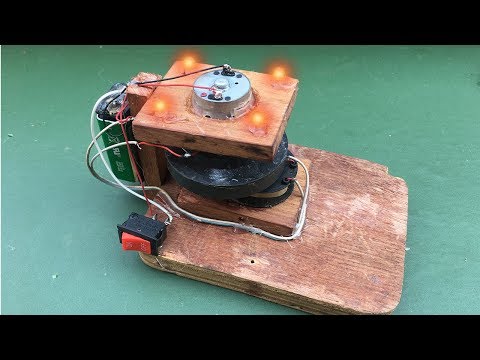 How to Create a Free Energy Generator with DC Motor and Magnet for Light Bulb, Science Project