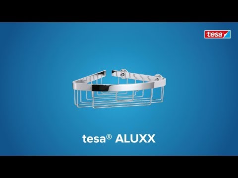 How to use the round, chromed tesa® Aluxx corner shower basket