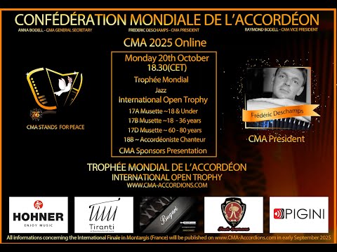 CMA ONLINE 2025 - Facebook/Youtube Live 8 - October 20th - 18.30 (CET)