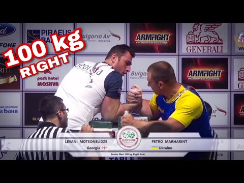 Senior Men (100 kg) RIGHT. European Armwrestling Championship 2018