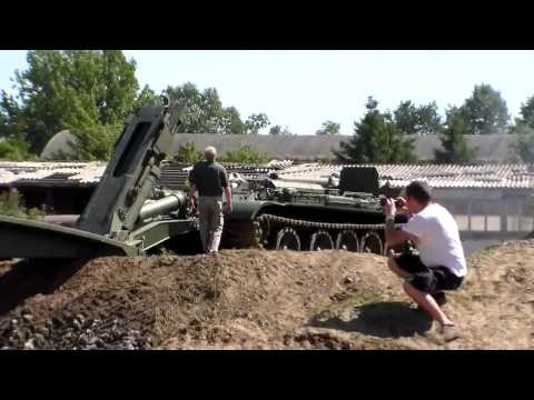 Ostblocktreffen Pütnitz 2013, Brückenlegepanzer T55 und Zil 135 der NVA