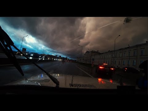 VAZ 2101 POV Driving #7 Vyborgskaya embankment in the center of St. Petersburg