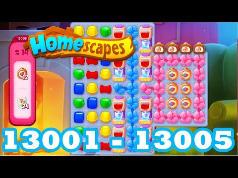 Homescapes Level 13001 - 13005 HD 3 - match puzzle Gameplay | android | IOS | 13002 | 13003 | 13004