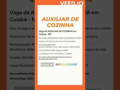 'Vagas Gratuitas de Emprego em Cuiabá e Várzea Grande' - diversas áreas (Maio/2024) - parte 5