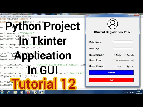 Project in Python Tkinter GUI or Desktop Application (Tutorial 12)