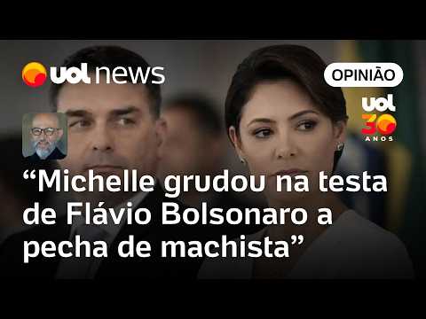 Michelle Bolsonaro grudou na testa de Flávio a pecha de ‘machista e misógino’ | Josias de Souza