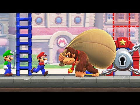Mario vs Donkey Kong Switch – 20 Minutes of 2 Player Co-Op and Single Player Gameplay