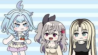 【手描き】隙あらばすうちゃんのスカートをめくろうとするニコたん【響咲リオナ/水宮枢/虎金妃笑虎】