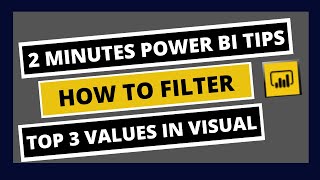 Filter Top 3 Sales Values In Visual In Power BI | How to Show Top 3 Values In Visual In Power BI