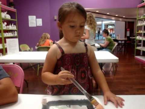 Abby at a pottery place