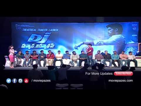 Saikiran Adivi Speech at DJ Trailer Launch