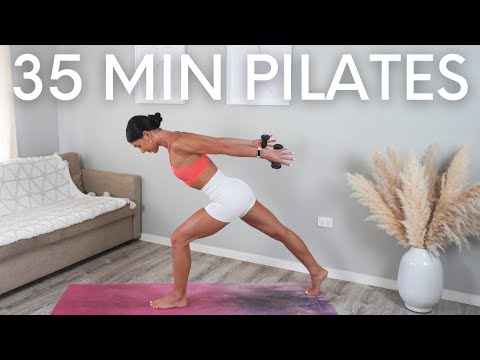 35 MIN FULL BODY WORKOUT || At-Home Pilates With Weights