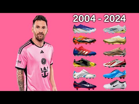 Lionel Messi 2024 - The Evolution of Football Boots 2004 - 2024