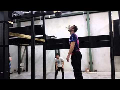 Reko and Hai break on the flying bars at Nola Muscle Park