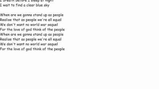 lyrics stand up as people lee ryan