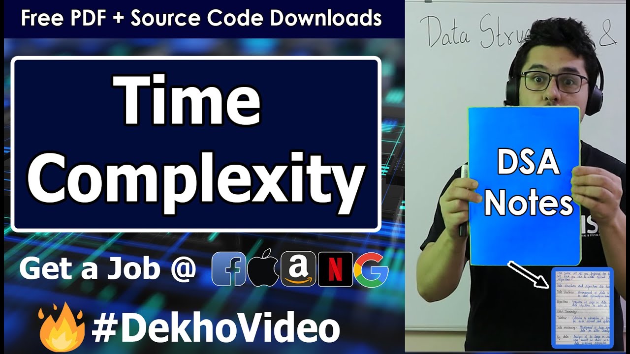 Video thumbnail for Time Complexity and Big O Notation (with notes)
