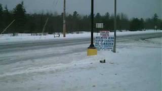 preview picture of video 'Snow Conditions outside of Sledheads in Frederic Michigan'