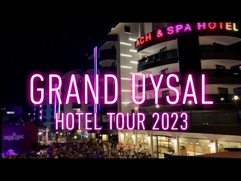 Grand Uysal Beach & Spa Hotel Tosmur Turkiye. All inclusive hotel tour. Antalya Alanya Turkey Турция