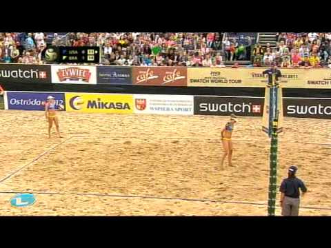 Kessy-Ross USA Talita-Antonelli BRA 2-1 (18-21, 21-19, 15-13) Semifinal Mazury Orlen Grand Slam 2011
