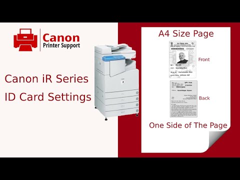 Canon all iR series printers iR3300  ID CARD SETTINGS | One Side Copy | Voter ID, Aadhar, PAN Card