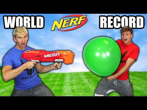 WORLD RECORD NERF TRICK SHOTS!! Video