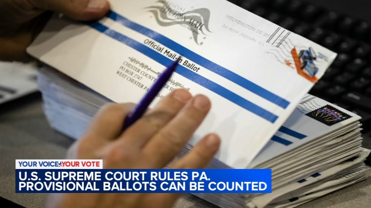 Supreme Court allows Pennsylvania to count contested provisional ballots, rejecting Republican plea
