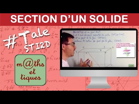 Represent the section of a solid by a plane - Terminale STD2A