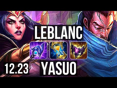 LEBLANC vs YASUO (MID) | 69% winrate, Legendary, 13/6/18 | KR Grandmaster | 12.23