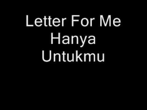 Letter for Me hanya untukmu lirik