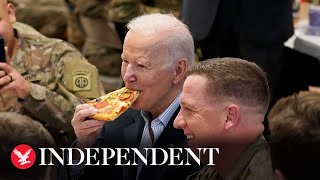 [爆卦] 拜登和美軍一起吃披薩