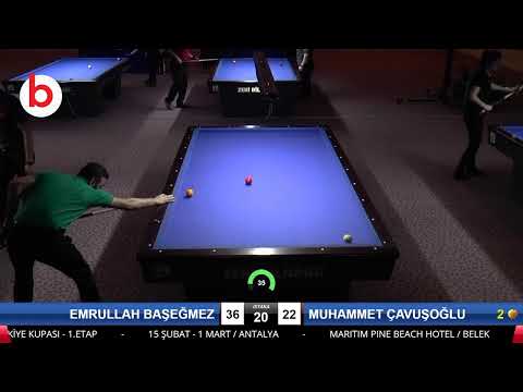 EMRULLAH BAŞEĞMEZ & MUHAMMET ÇAVUŞOĞLU Bilardo Maçı - 2020 TK 1.ETAP ANTALYA-FİNAL