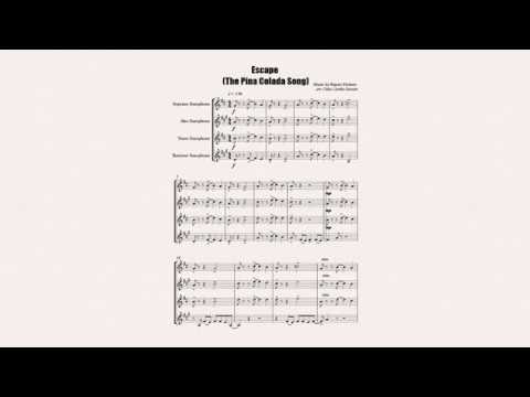 Escape (The Piña Colada Song) - Rupert Holmes | Saxophone Quartet